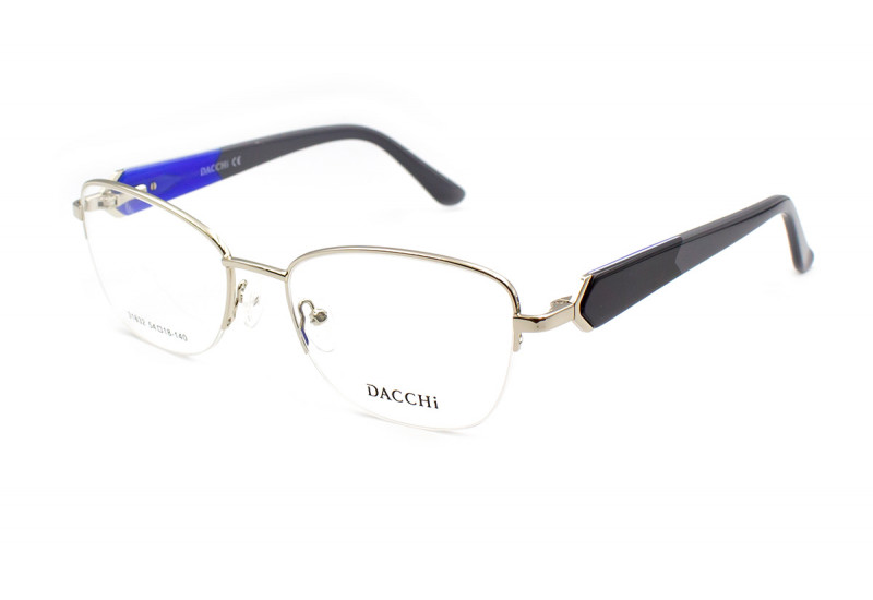Яскраві напівоправні металеві окуляри для зору Dacchi 31632