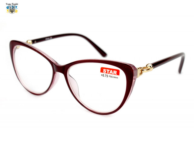 Стильні пластикові окуляри з діоптріями Star 21602