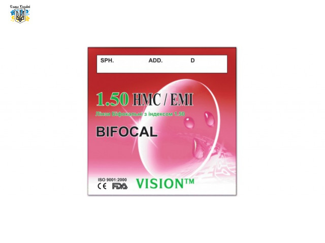Полимерные линзы бифокальные Vision HMC/EMI с индексом 1.50