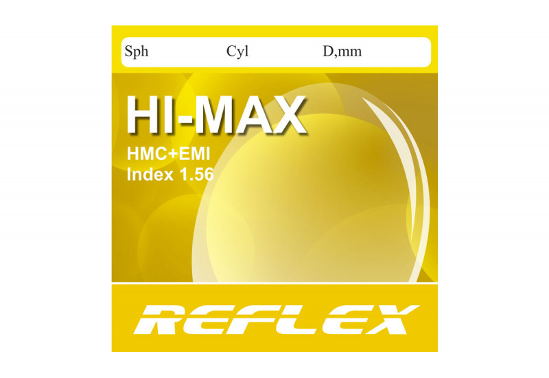 Астигматическая линза полимерная компьютерная Hi-max Reflex с  покрытием AR и EMI