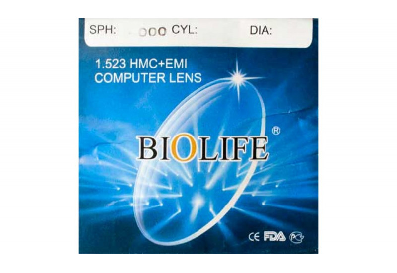 Офисные линзы для компьютерных очков BioLife с покрытием EMI